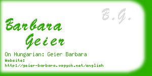 barbara geier business card